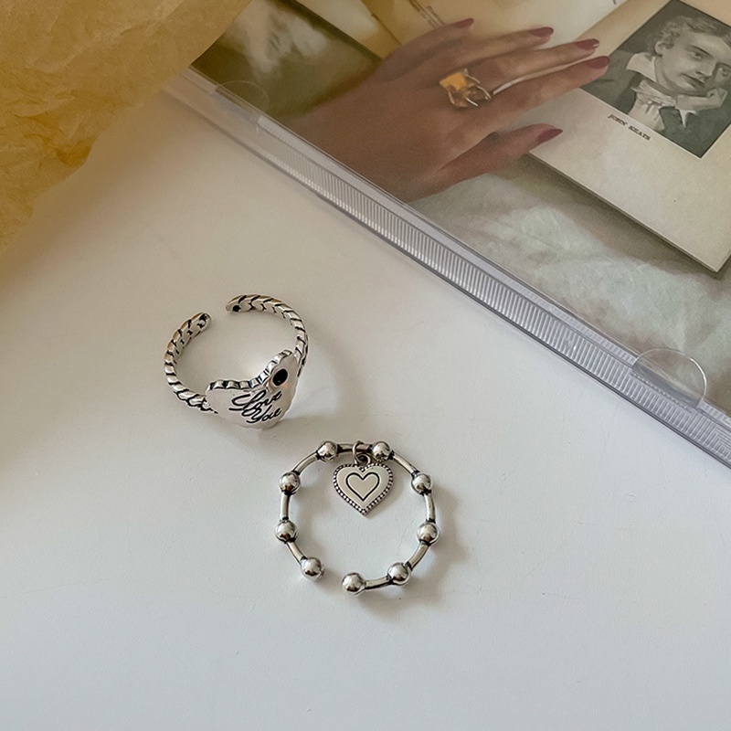 IF ME Nhẫn Mạ Bạc Khắc Chữ Thời Trang Cho Nữ