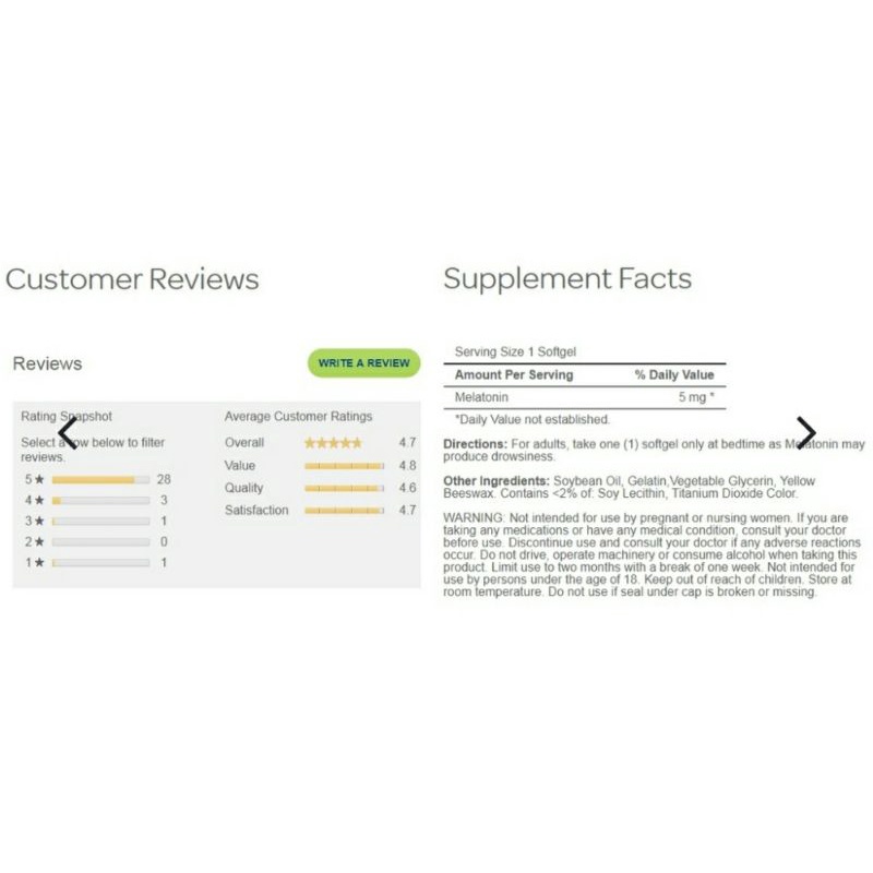 Viên Hố Trợ Giấc Ngủ Ngon Melatonin 3mg 5mg Puritan's Pride 120v