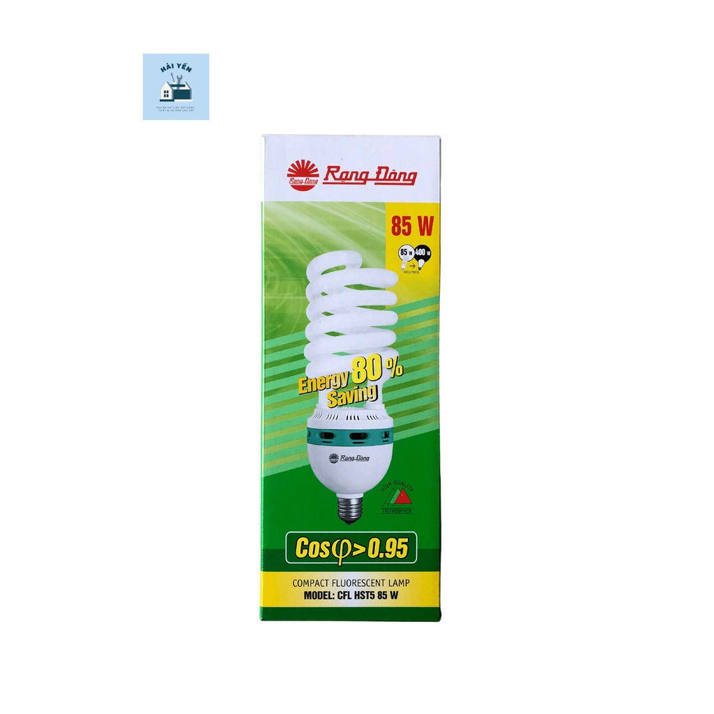 Bóng Đèn Huỳnh Quang Compact RẠNG ĐÔNG - 5W, 11W, 15W, 20W, 25W, 30W, 50W, 85W, 105W - Tiết Kiệm 80% Điện Năng - Tuổi T