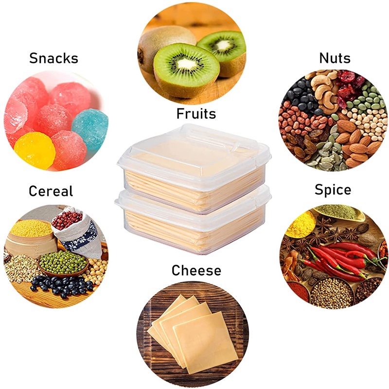 Set 2 Hộp Nhựa Trong Suốt Đựng Bảo Quản Thực Phẩm Tiết Kiệm Không Gian Tủ Lạnh Tiện Dụng