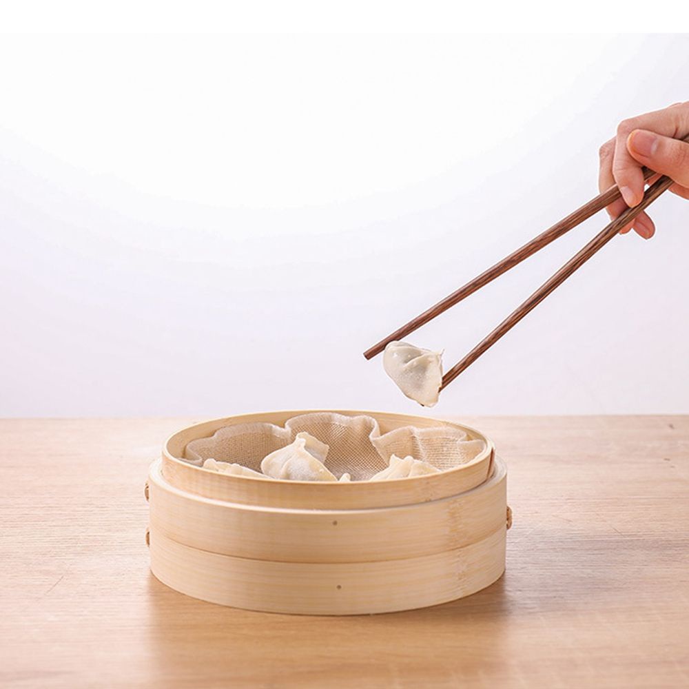 Tấm vải cotton lót nồi hấp bánh bao hình tròn chống dính tiện dụng cho gia đình