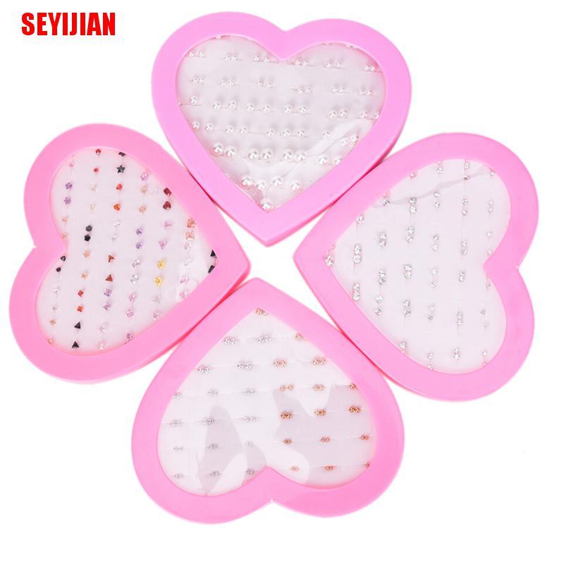 (SEY) Bộ Khuyên Tai Xỏ Bằng Đất Sét Hình Hoa Quả Handmade Phong Cách Trẻ Em