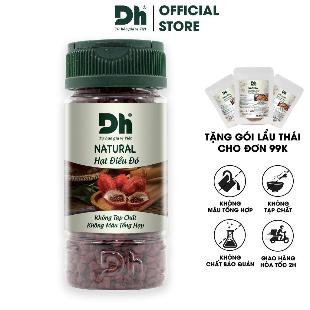 Hạt điều đỏ Natural Dh Foods gia vị, hương liệu nấu ăn 50gr