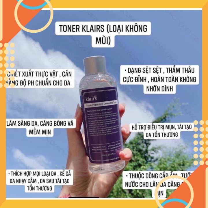 Nước hoa hồng Klairs dưỡng ẩm cho da nhạy cảm Dear Klairs Supple Preparation Toner [ Chính - Hãng ] | BigBuy360 - bigbuy360.vn