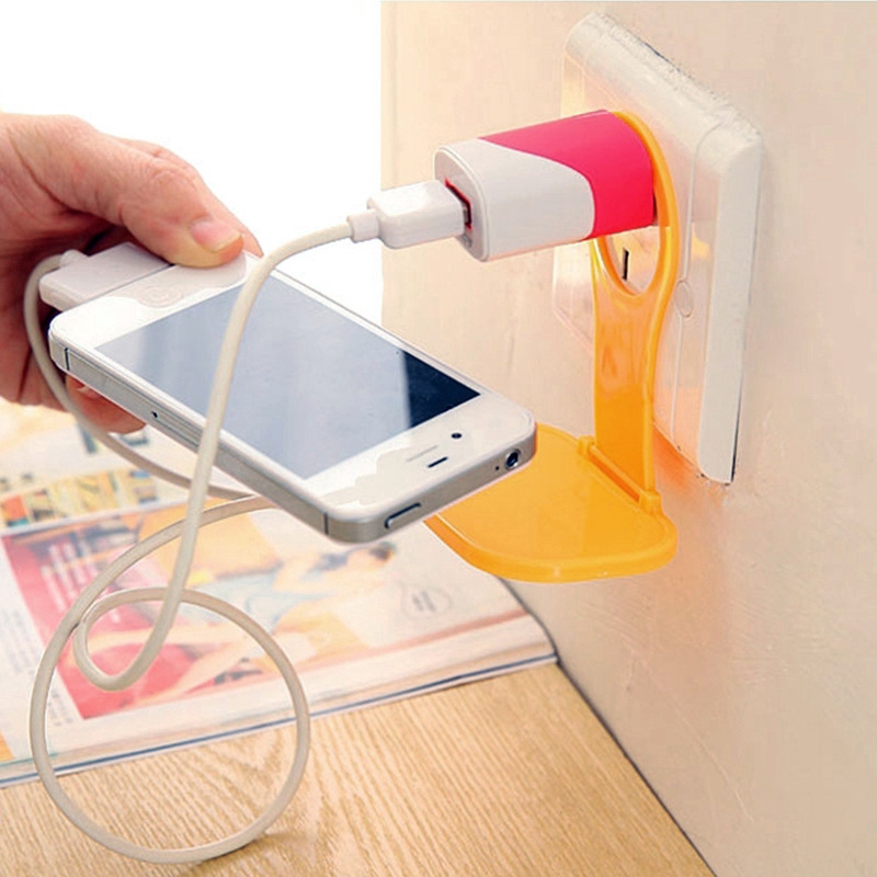 Bộ 2 giá đỡ điện thoại gắn tường gấp gọn linh hoạt