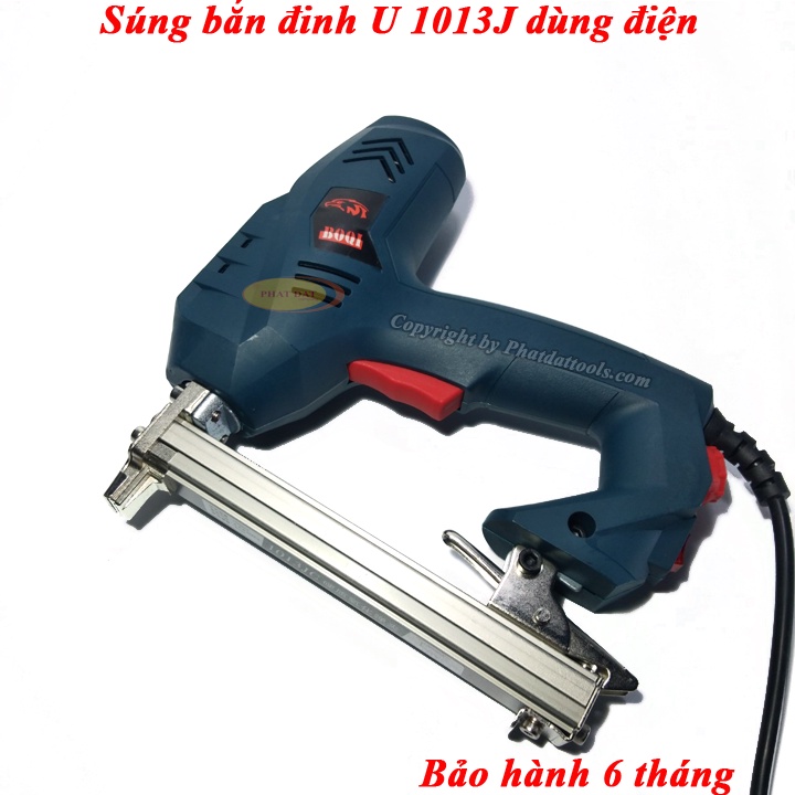 Máy Bắn Đinh Gim Gỗ U-1013J Cao Cấp Dùng Điện-Súng bắn đinh U gỗ-Tặng kèm hộp 5000 đinh U