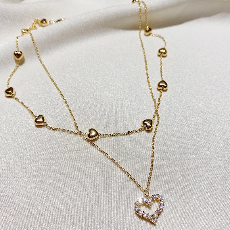 Dây chuyền Chocker trái tim đính đá cá tính sang trọng ORI D057