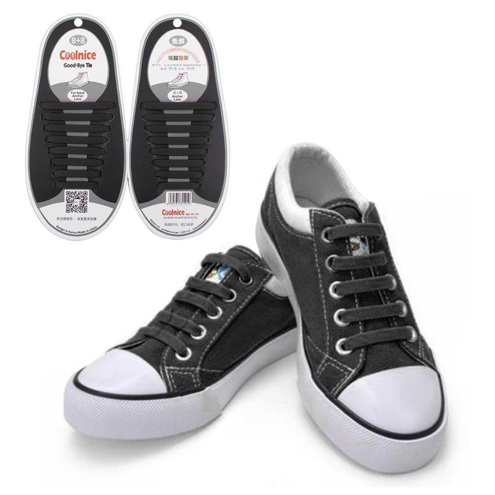 Set 16 dây buộc giày thể thao bằng silicon