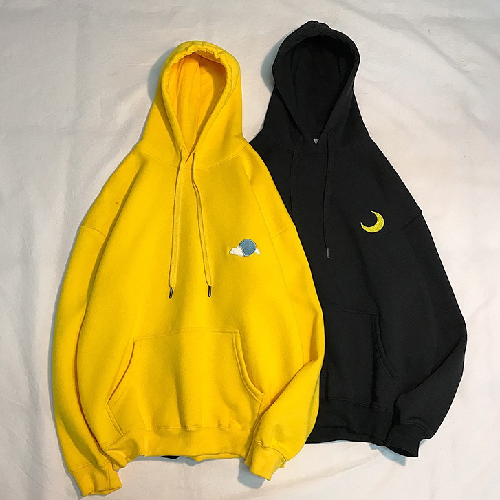 Áo Hoodie Tay Dài Thời Trang Phong Cách Hàn Quốc Cho Nam / Nữ 5 Màu Lựa Chọn