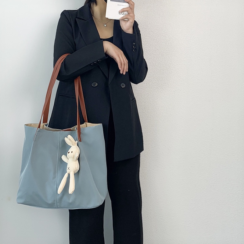 Túi Xách Canvas Nylon Màu Sắc Đơn Giản Thời Trang Cho Nữ