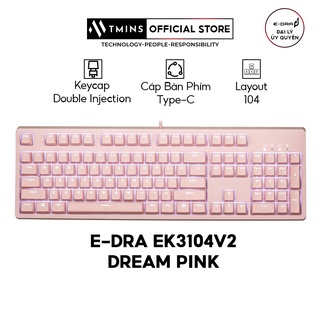 Bàn phím cơ e-dra ek3104 dream pink v2