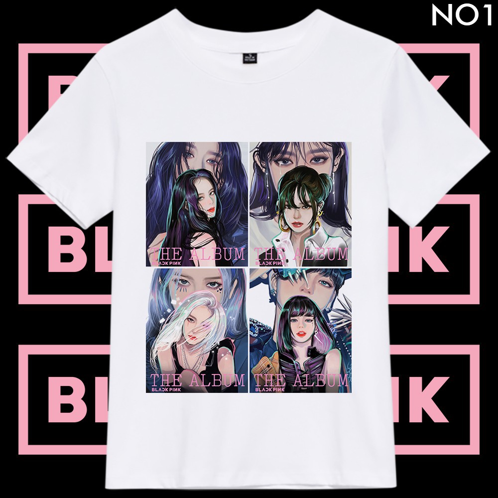 HOT Áo thun in hình Blackpink cổ tròn tay ngắn cực đẹp dành cho fan hâm mộ