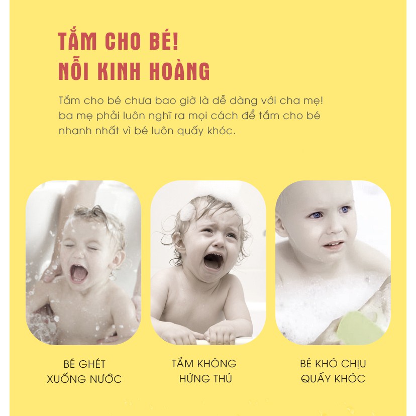 Đồ chơi phòng tắm cho bé vịt con phun nước 5 chế độ, tên lửa phun nước phun siêu thích thú