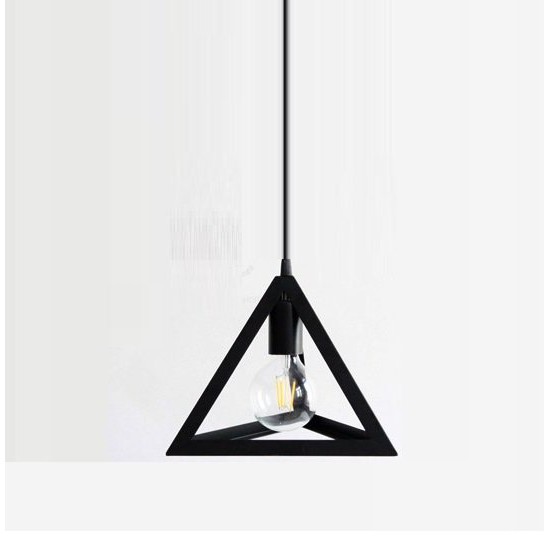 Đèn thả trần trang trí hình tam giác sắt Ø200