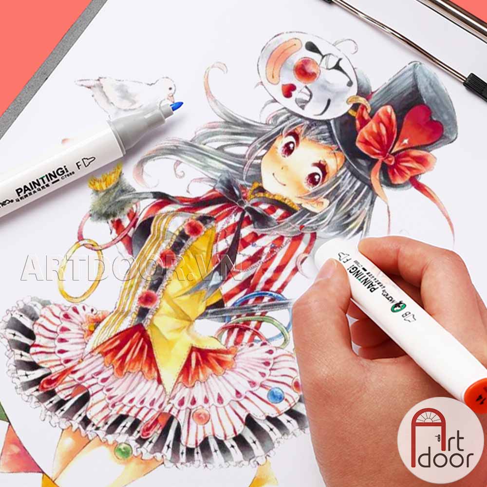 [ARTDOOR] Bút Marker MARIES hai đầu cây lẻ (full)