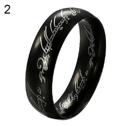 Nhẫn đeo ngón tay bằng thép không gỉ họa tiết đơn giản phong cách Unisex | BigBuy360 - bigbuy360.vn