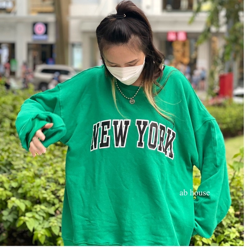 Áo Sweater Nỉ Cotton NEWYORK Unisex Nam Nữ (Ảnh Thật/Có Sẵn) | BigBuy360 - bigbuy360.vn