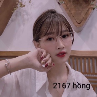  Gọng kính siêu dẻo mã kính 2671 hồng trà không làm các nàng thất vọng 