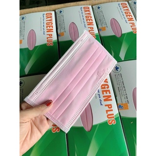 khẩu trang y tế oxygen plus ( khẩu trang y tế màu hồng)