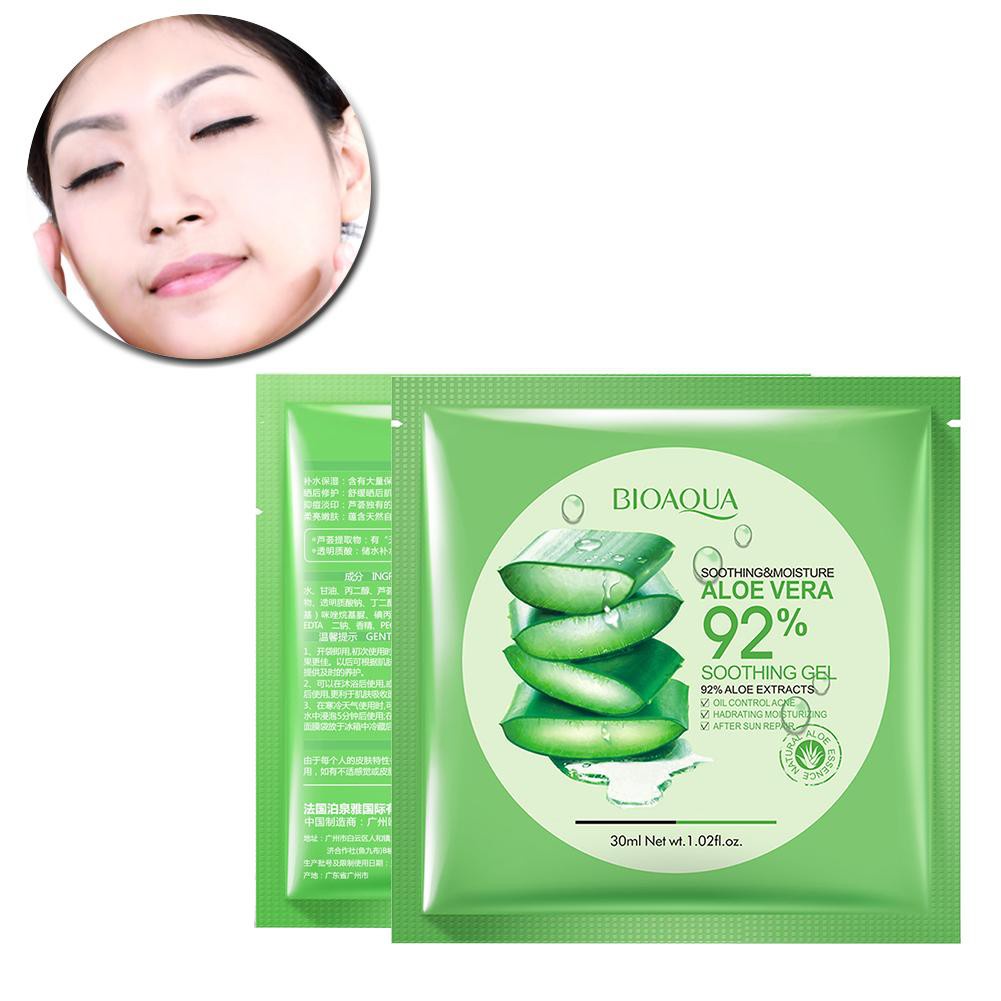 Natural Aloe Vera Gel Face Mask Moisturizing Oil Control Shrink Pores Facial Mask Wrapped Mask cosmetic Skin Care