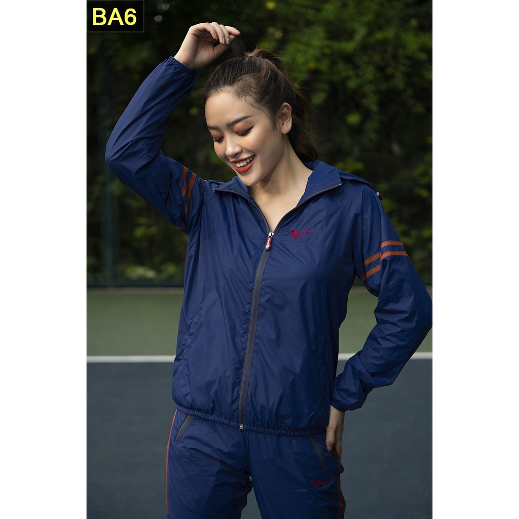 Bộ Quần Áo Gió Nu 𝐂𝐀𝐑𝐃𝐈𝐍𝐀 2 Lớp Lót Lưới Dáng Thể Thao