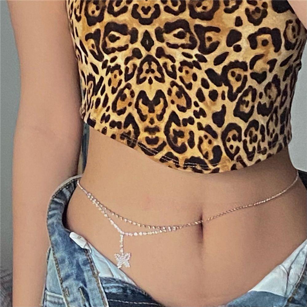 Thắt Lưng Chuỗi Xích WMES15H Hình Bướm Phong Cách Hip Hop Thanh Lịch Cho Nữ