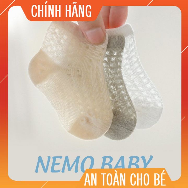 SET 4 ĐÔI TẤT LƯỚI CHO BÉ TỪ 0-5 TUỔI, Vớ trẻ em mùa hè mới siêu mỏng lưới thoáng khí băng lụa NM04