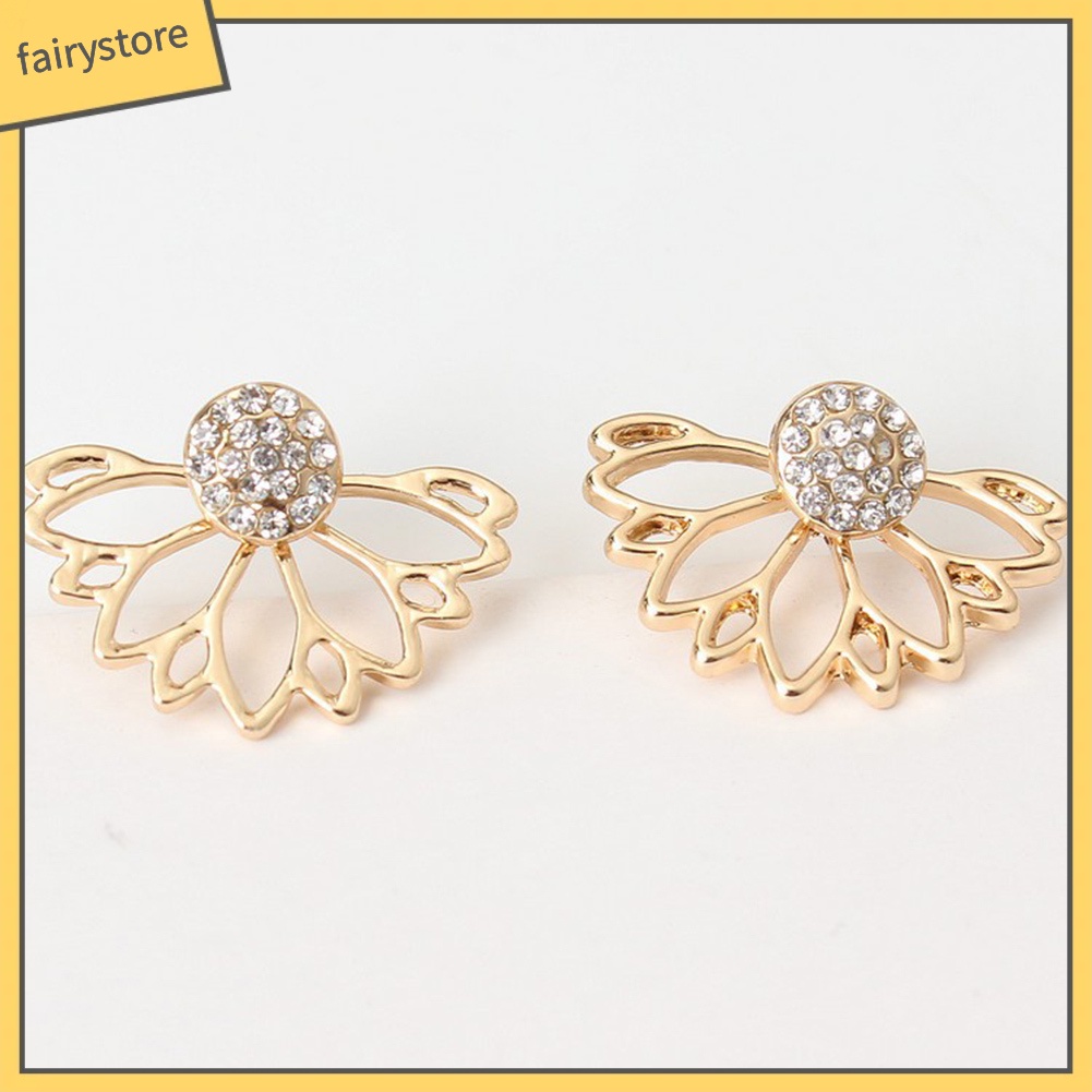 Bông Tai Đính Đá Lấp Lánh Thời Trang Cho Nữ