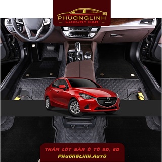 Thảm lót sàn ô tô 6D cho Mazda 2 2013-2020 thảm sàn da PU cao cấp, thiết kế sang trọng, không mùi, chống ồn