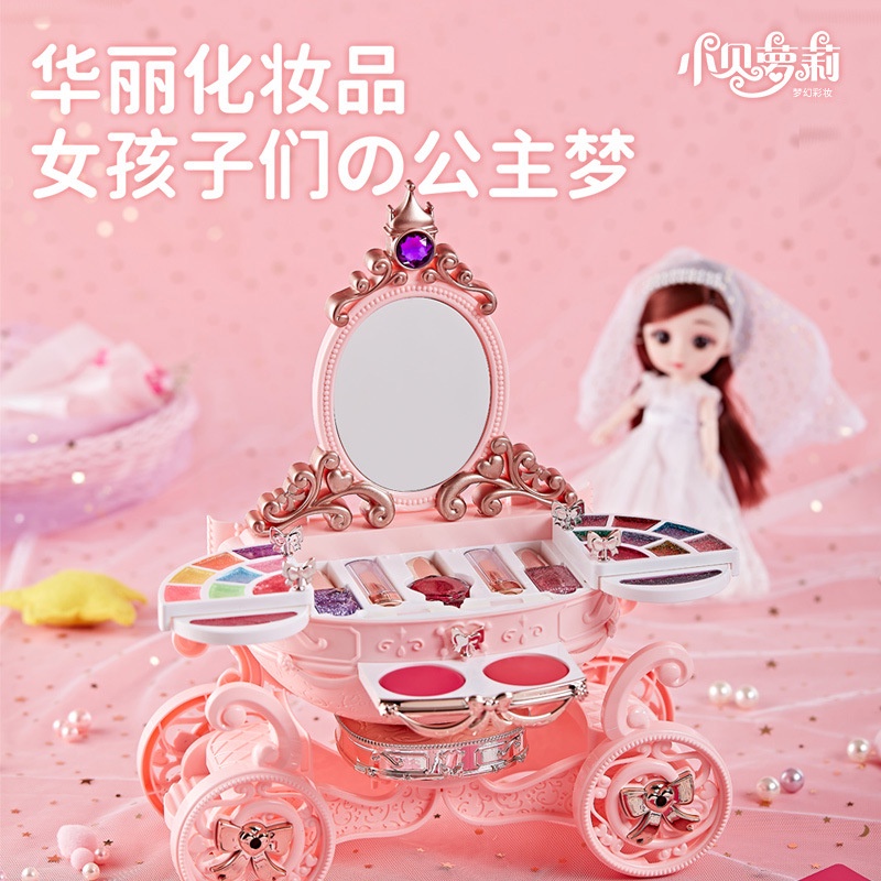 Vali Trang Điểm Cho Bé Gái, Đồ Chơi Trang Điểm Thật Cho Bé Chất Liệu Tự Nhiên Dễ Dang Lau Sạch Bằng Nước