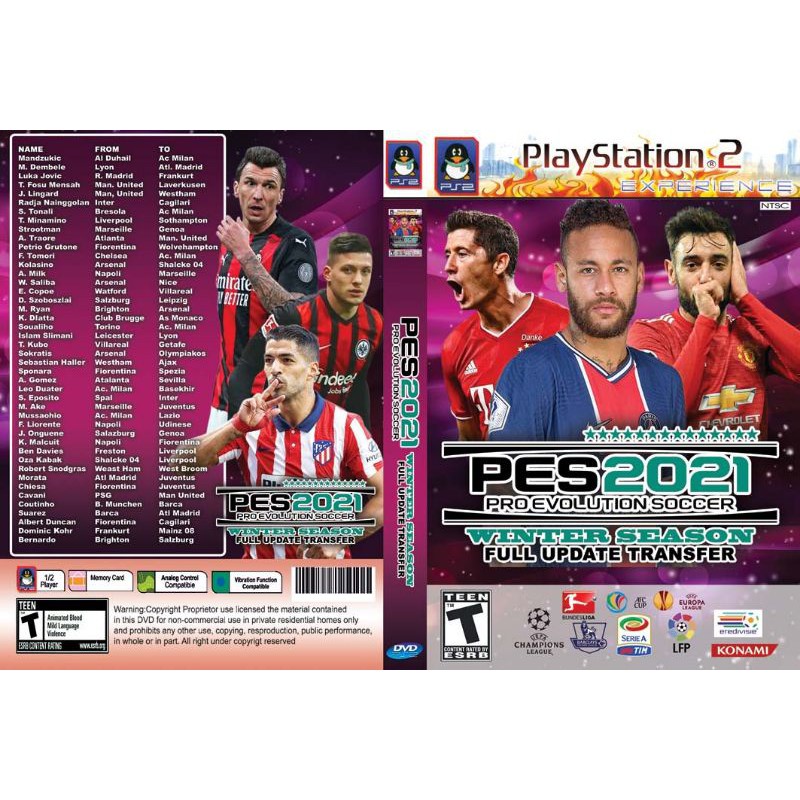 Đĩa Dvd Ps2 Pes 2021