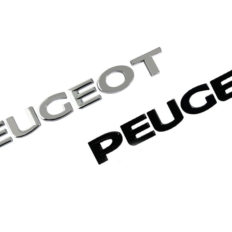 Logo Chữ Cái Bằng Kim Loại Trang Trí Phía Sau Xe Hơi Peugeot 206 208 307 308 408 2008 3008 406 407