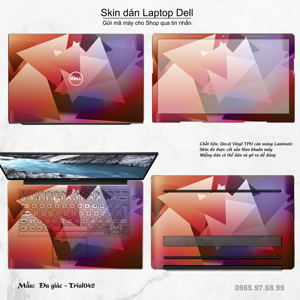 Skin dán Laptop Dell in hình Đa giác _nhiều mẫu 7 (inbox mã máy cho Shop)