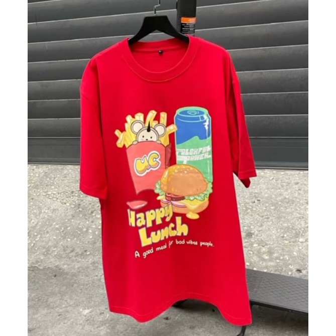 Áo Tee Happy Lunch Uncover Đen & Đỏ