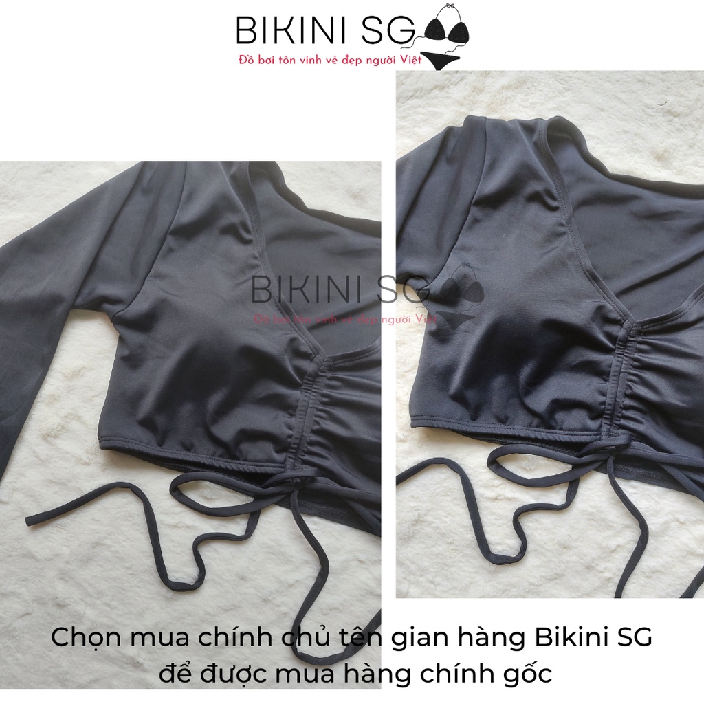 Áo bơi lẻ tay dài coptop đủ màu dây rút đi biển che nắng đẹp BIKINI SÀI GÒN