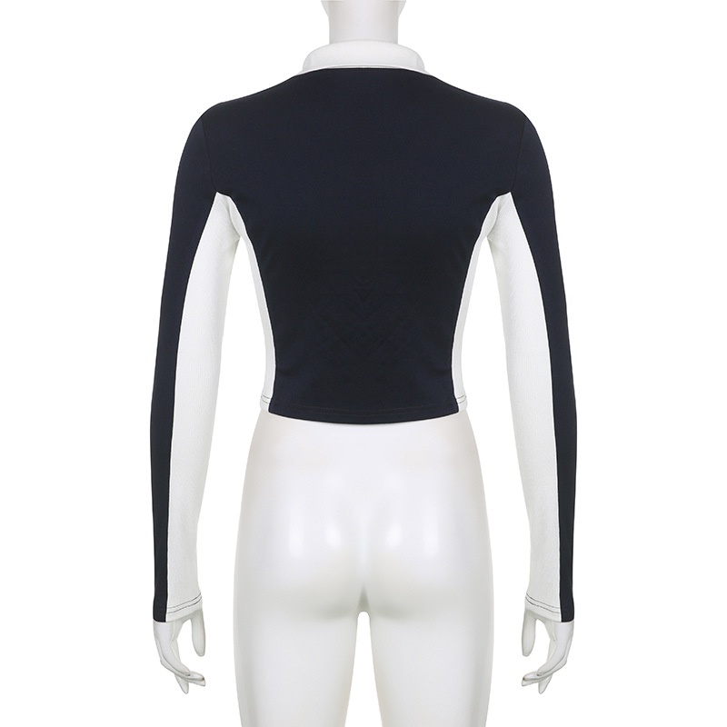 Áo Khoác Tay Dài Có Khóa Kéo In Chữ Thời Trang Đường Phố Cá Tính Cho Nữ