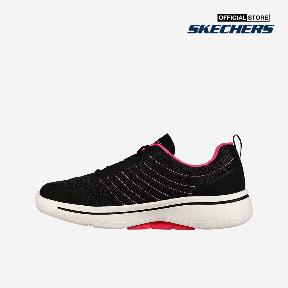SKECHERS - Giày sneaker nữ thắt dây GOwalk Arch Fit True Vision 124484-BKPK