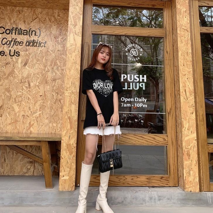 Áo thun nữ - áo phông nam đính đá chất liệu vải cotton co giãn 4 chiều mềm mịn from rộng dior | BigBuy360 - bigbuy360.vn