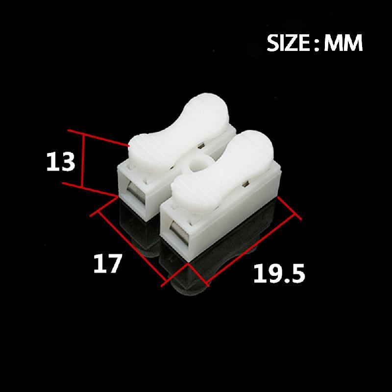 Quick 10pcs Cable Connector Terminal Clamp Spring Block Wire Connector Strip Led Wire Light Terminals