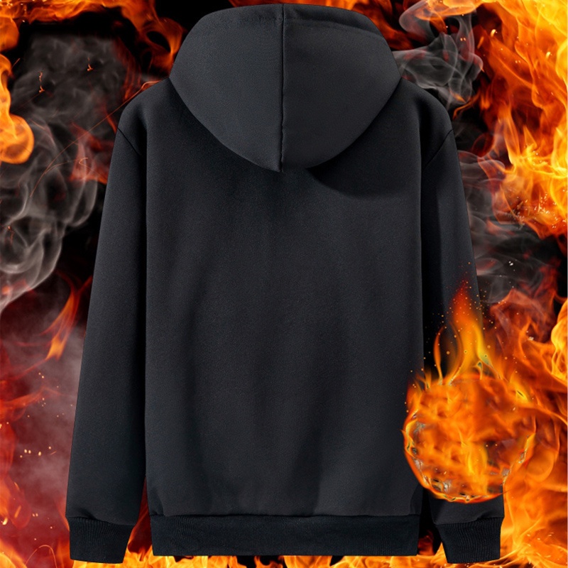 Áo khoác hoodie IELGY chất liệu len lông cừu có khóa kéo giữ ấm thời trang dành cho nam