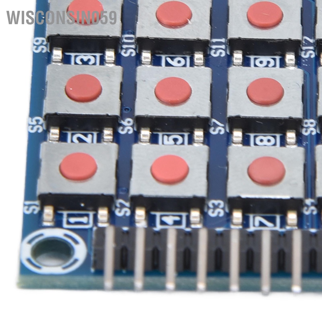 Wisconsin059 8 Pin 4x4 Array 16 Buttons Keyboard Switch MCU External Expansion Module for Electrical Control