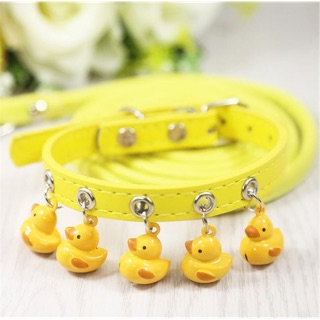 Vòng cổ 5 chuông hoạt hình tặng kèm dây dắt cho Chó Mèo 🐶🐱