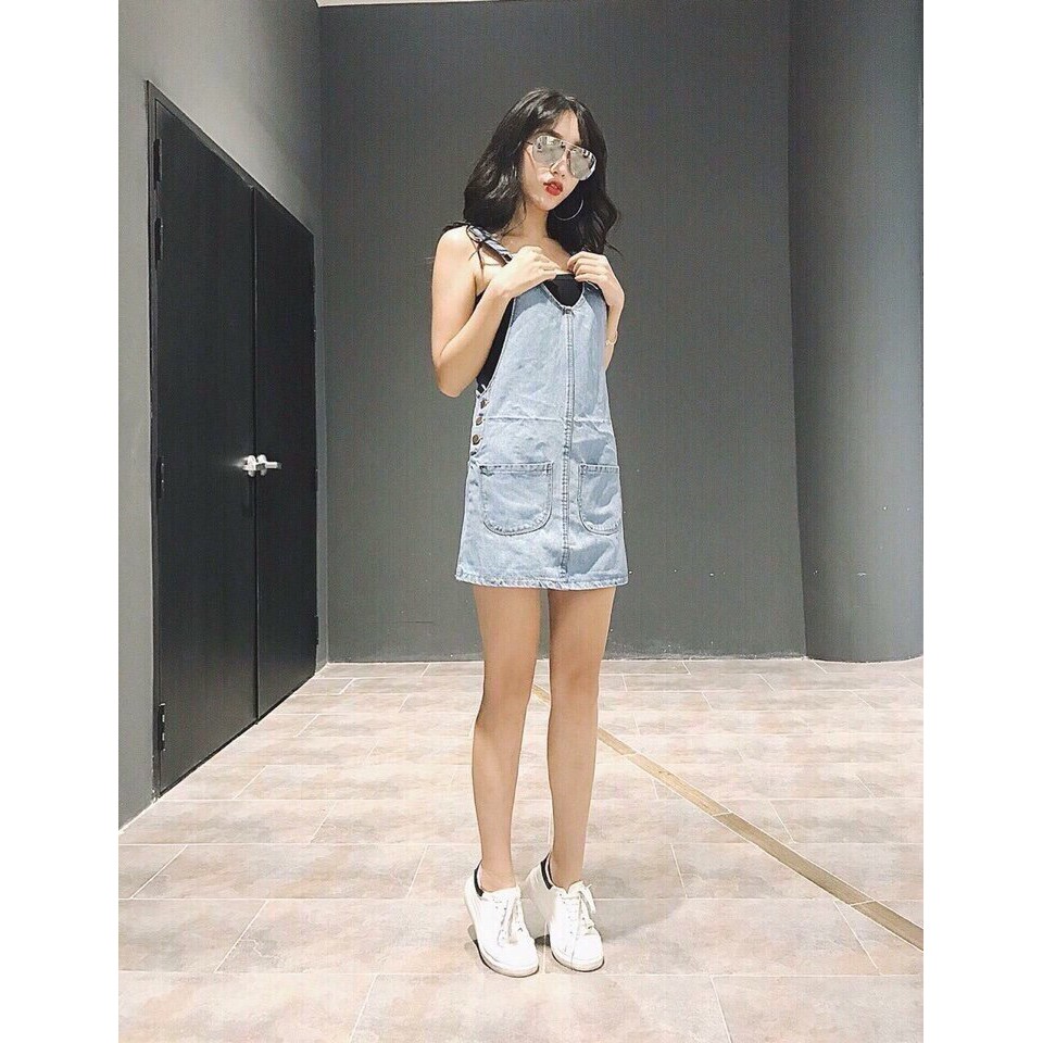 [ Mã WASTRUN4 giảm 10% tối đa 30K đơn 99K] yếm jean nữ cao cấp dương mịch 1324as | BigBuy360 - bigbuy360.vn