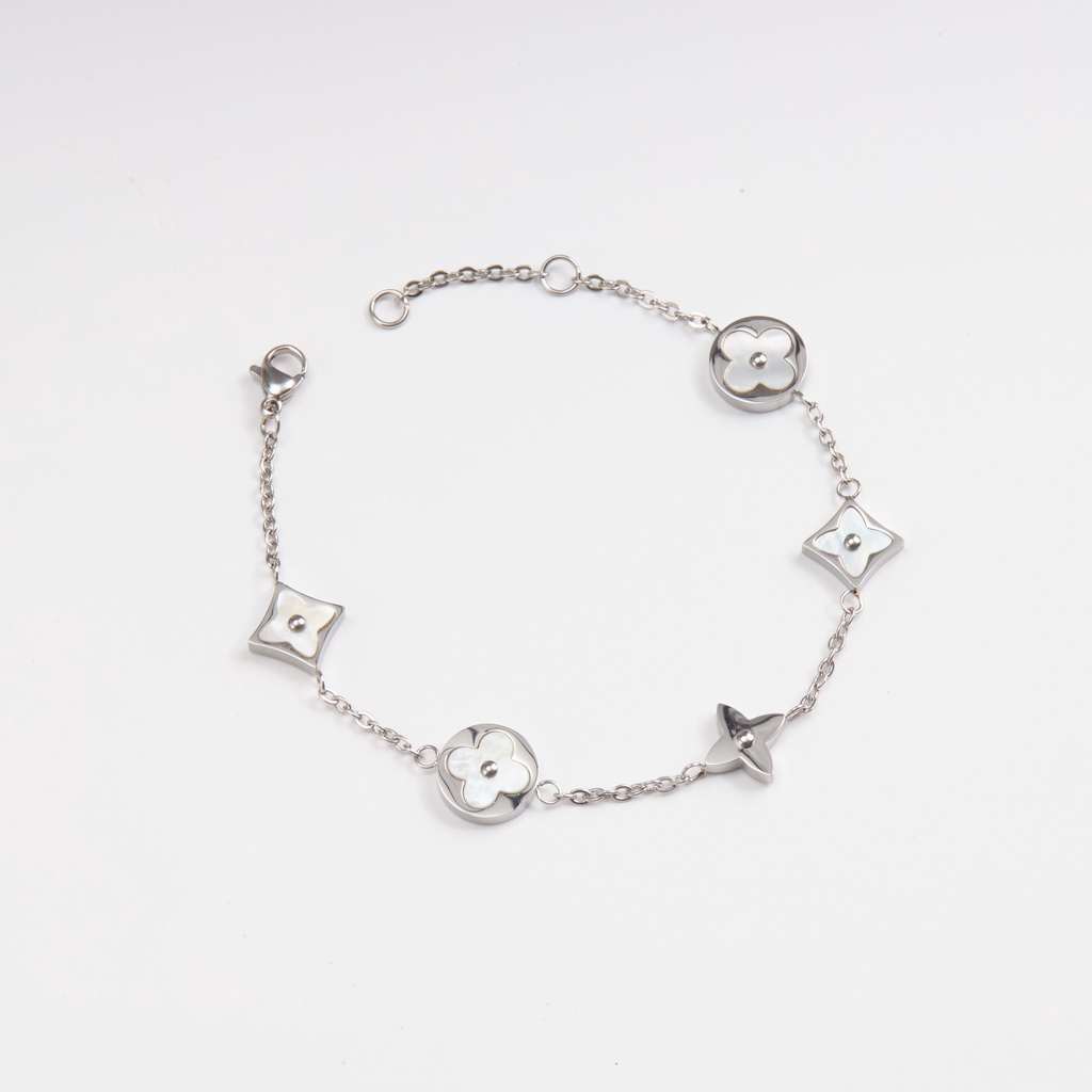 Vòng tay nữ CDE Four Leaf Flower Bracelet Women's Bracelet Silver CDE2020SV
