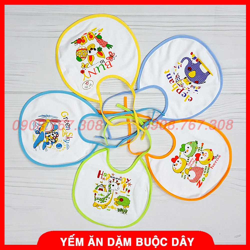 Yếm Sơ Sinh Có Dây Buộc Cho Bé Chất Cotton - BTT00613