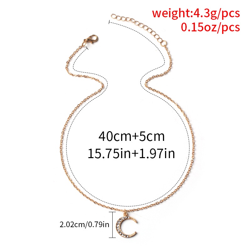 Dây Chuyền Hình Mặt Trăng Đơn Giản Thời Trang