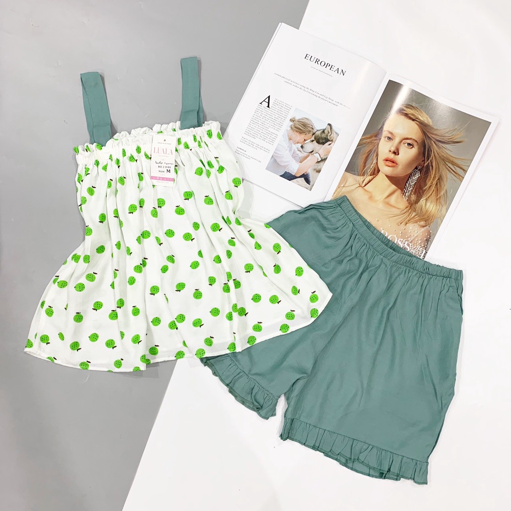 Bộ Hai Dây Đũi Hàn Cao Cấp Bộ Mặc Nhà Pijama Boody BP02 | BigBuy360 - bigbuy360.vn