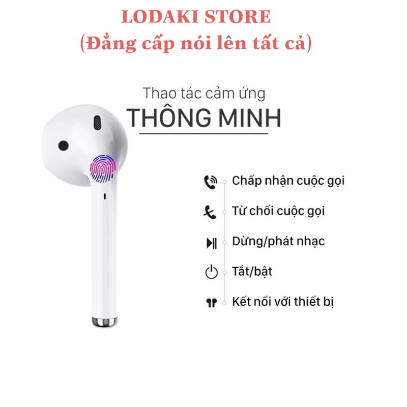 Tai nghe blutooth i12 TWS cảm ứng vân tay nhỏ gọn tiện lợi | BigBuy360 - bigbuy360.vn