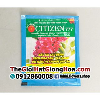 Thuốc trừ bệnh hoa lan, cây cảnh do nấm, vi khuẩn gây ra CITIZEN 777WP gói 7gram