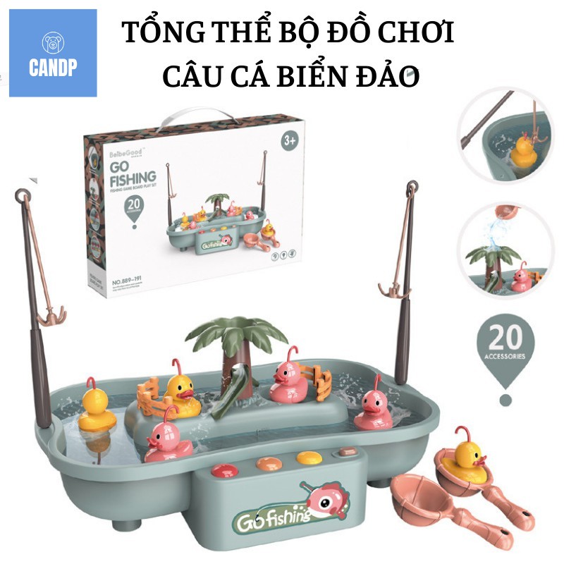 Đồ chơi câu cá Bộ câu cá đồ chơi mô tả hành động câu cá chân thực đồ chơi cho bé trai đồ chơi trẻ em có nhạc và đèn